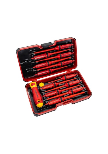 İzeltaş 1400 İzoleli 1000 V Elektro Slim Tornavida Seti 14 Parça - 14000005342