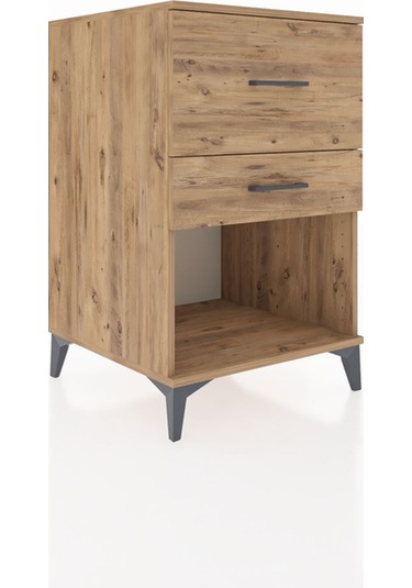 Kronos Komodin 2 Çekmeceli 60x59x96 Çam-çam Çam