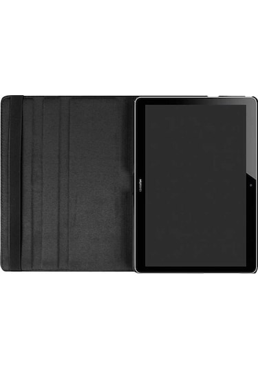 Huawei Uyumlu T3 7 Inc Zore Dönebilen Standlı Kılıf-Siyah