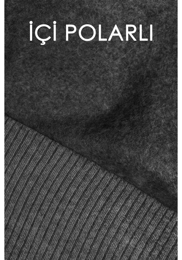 Erkek Paçası Ve Beli Lastikli Üç İplik Şardonlu Eşofman Altı 0341 Siyah Siyah