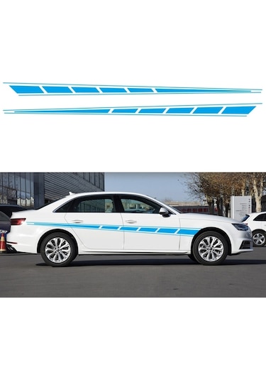 Sones Adet/takım D-970 Damalı Bayrak Desen Araba Modifiye Dekoratif Etiket Mavi