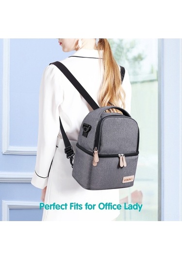 Novahub Mufunye Bebek Çantası - Büyük Kapasiteli, Termal Yalıtımlı, Sırt Ve Omuz Askılı, Gri Model Gri