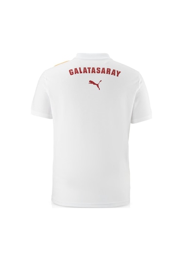 Galatasaray Lisanslı Polo Yaka Beyaz Antrenman T-shirt Beyaz