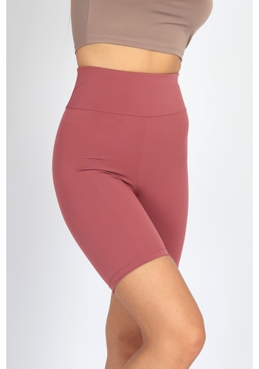 Soft&Basic Kadın Bıker Toparlayıcı Spor Tayt Bakır