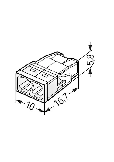 Wago 2273-202 Çok Amaçlı Klemens Geçmeli 2x2,5mm2 1 Adet