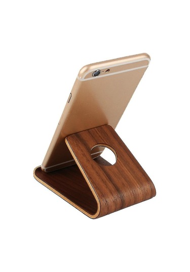Evrensel Ahşap Stand Bambu Cep Telefonu Tutucu Standı Hafif İnce Cep Telefonu Standları İphone Uyumlu Taşınabilir 1 Adet-kahverengi