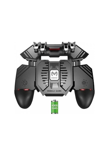 Polham 4000mah Powerbankli Telefon Soğutuculu Fanlı Oyun Kolu, Pubg Ateş Tuşlu Soğutuculu Oyun Kolu