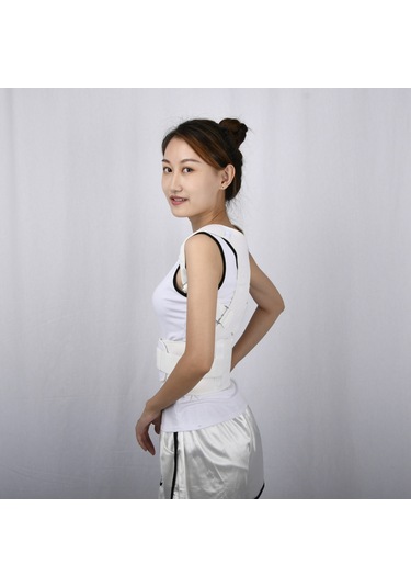 Sones Yetişkin Sırt Duruş Düzeltme Kemeri Kifoz Düzeltme Vücut Kısıtlama Kemeri, Özellikler: Xxl Beyaz