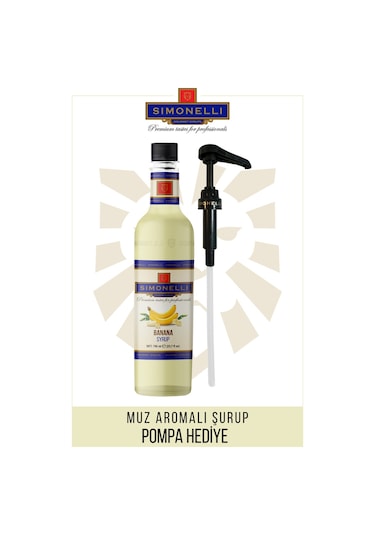 Simonelli Muz Kahve Şurubu 700 ML + Pompa