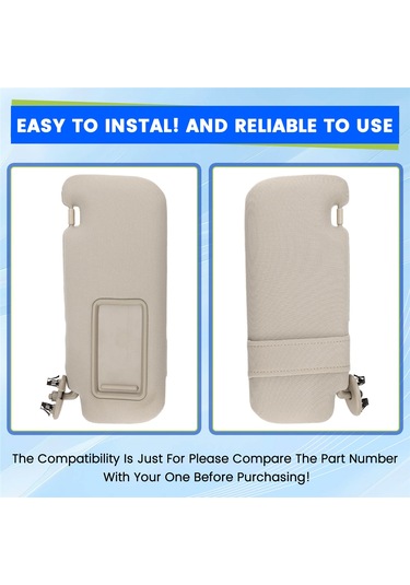 Araba İçi Güneşlik Aynalı Güneşlik Sol Sürücü Tarafı Bej