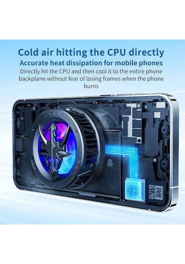 Al-10 2 Kademe Cep Telefonu Soğutucu Fan Rgb Li Manyetik Tutuculu