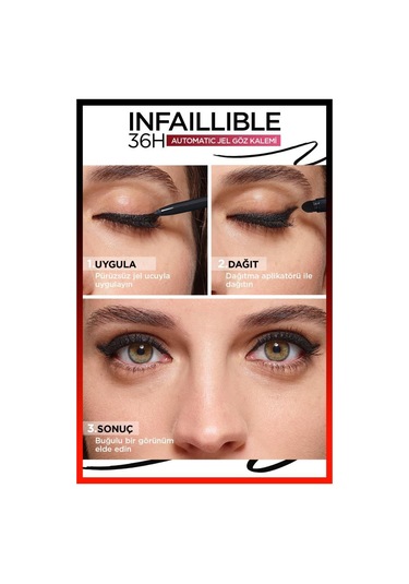L'Oreal Paris Infaillible Automatic Jel Göz Kalemi - Mat Siyah