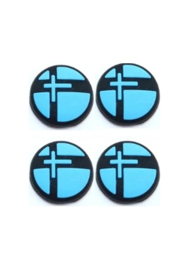 Nintendo Switch/switch Oled /switch Lite Uyumlu 3d Analog Koruyucu Silikon Splatoon Mavi