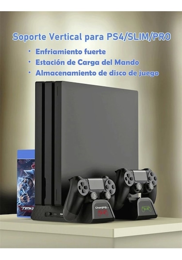 Ps4 3 Soğutma Fanlı Stand Şarj Dock Playstation 4 Slim Tp4-882c