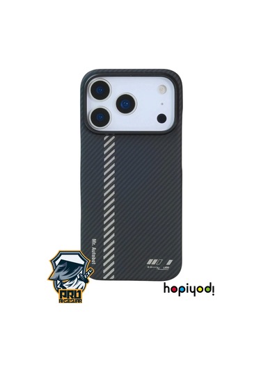 İphone Uyumlu 17 Pro Max Kılıf M-safe Şarj 600d Güçlü Kamera Çerçeveli Pure Kevlar Fiber Turuncu-siyah Hafi