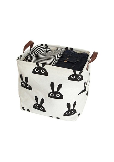 Novahub Geometri Ev Kumaşları Kirli Çamaşırlar & Eşya Saklama Sepeti, Pamuk Ve Keten, Modern Tasarım, 32x32x32cm Diğer