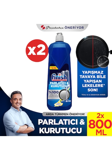 Finish Bulaşık Makinesi Parlatıcı & Kurutucu Limon Ferahlığı 2 x 800 ML
