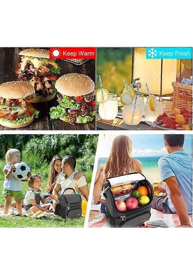 Soğutucu Çanta Piknik Çantası Öğle Yemeği Çantası Termal Çanta Soğutucu Çanta Gıda Taşımacılığı İçin Yalıtımlı Çanta Çok Renkli