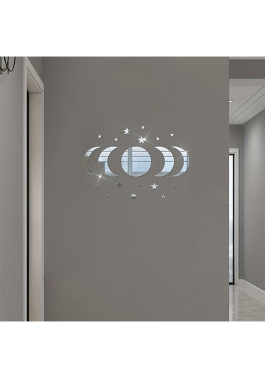 Suofeng 20 Adet Ay-yıldız Desenli Akrilik Duvar Sticker, Ramazan Ve Bayram Dekorasyonu, Partiler İçin Ev Dekoru