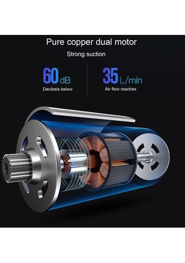 1 Takım Mükemmel Temizleyici Şarj Edilebilir Araba Elektrikli Süpürge Derin Uzun Ömürlü Dayanıklılık Enerji Tasarruflu Araba