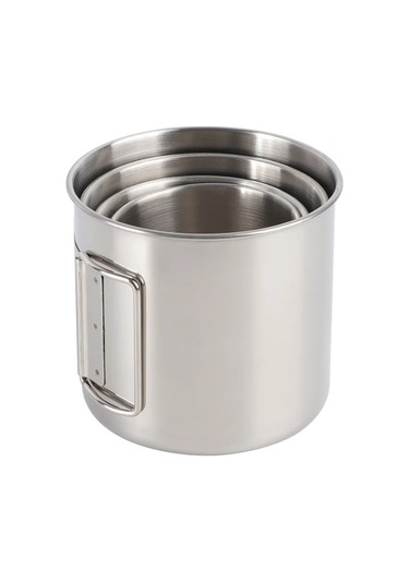 Tcherchi 350ML Kamp Bardak Taşınabilir Kupa Gümüş