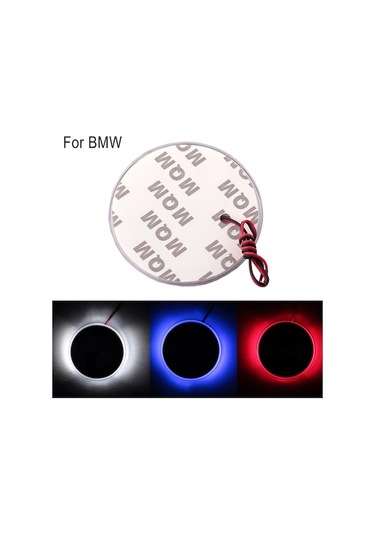 Araba 2d Araba Led Logo Arka Rozet Yan Işık Etiket Amblem Kuyruk Lambası Dekor Bmw İçin White White