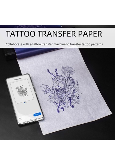 Tenfowee Tätüo Stans Transfer Kağıdı A4, Net Çizgiler İçin Hassas Transfer, Usta Ve Başlangıçcılar İçin 25 Adet