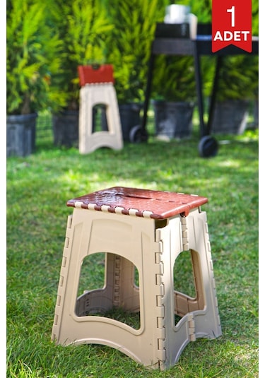 Nandy Home Orta Boy Katlanır Tabure Kahverengi