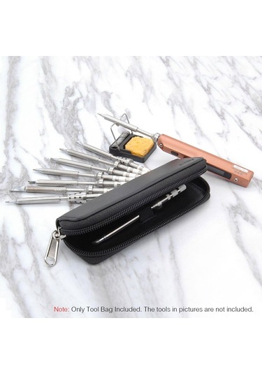 Yifomall Ts100 Elektrikli Kaynak Demiri Taşıma Çantası - Pu Deri, Sıfırlama Fermuarı, Su Geçirmez, Uyumlu Uçlar Ve Kolu İçin