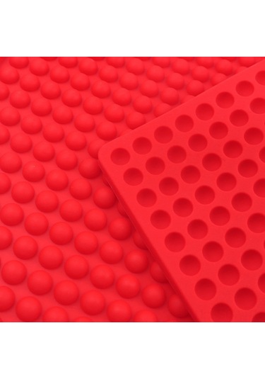 Maiyame Kırmızı 468 Delikli Silikon Izgara Matı - Fırın/mikrodalga Uygun, Yağ Ve Su Çıkarıcı Mutfak Aracı