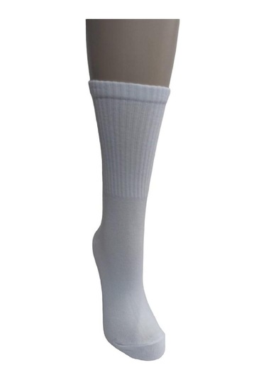 PAMUKLU SOKET KADIN SPOR ÇORABI - BEYAZ Beyaz