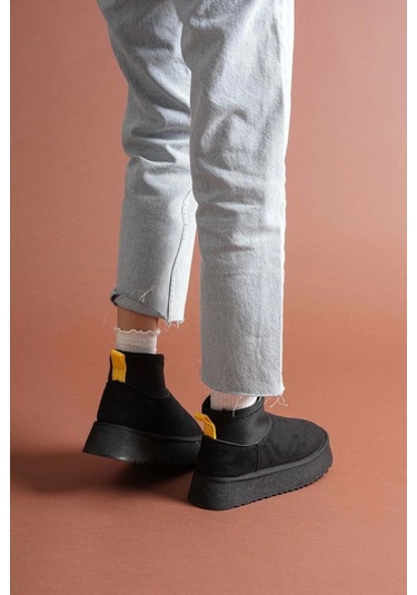 Cuen Siyah Süet Bot Siyah