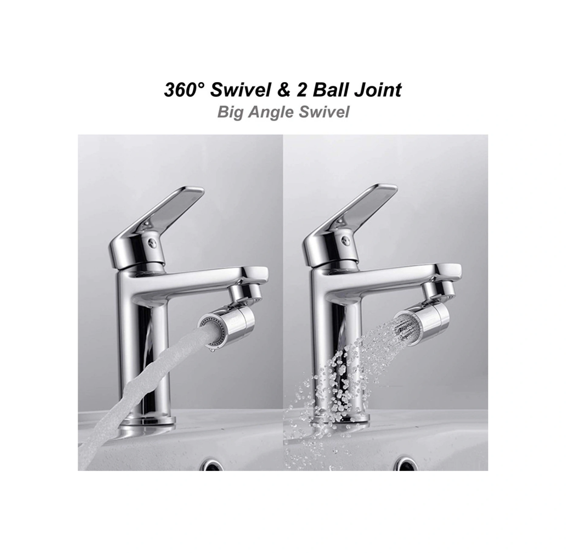 Yunboo M24 Dişli Bakır Faucet Aerator: 360 Dönebilen, İki Fonksiyonlu Hava Karışımı & Güçlü Sprey , Su Tasarruflu, Uzunlaştırıcı Musluk Ucu Diğer