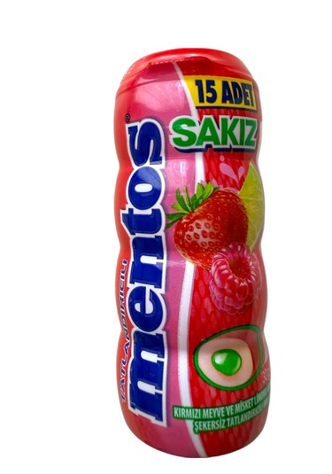 Mentos Kırmızı Meyve Ve Misket Limonlu Draje Sakız 30 G 12 Adet