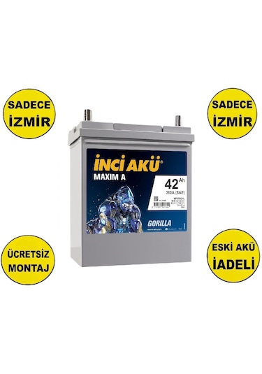 İnci Maxim A Gorilla 42 Ah 360 Sae Akü-yerinde Montaj