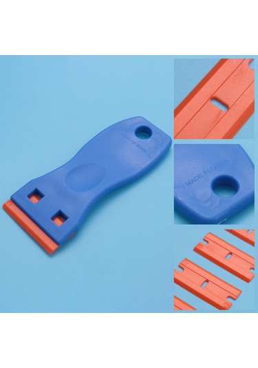 Xiaaokeji Adet Plastik Jilet Bıçağı Kazıyıcıları Ve 100 Adet 1,5 İnç Çift Kenar