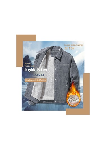 Yakalı Erkek Günlük Kadife Ceket Siyah