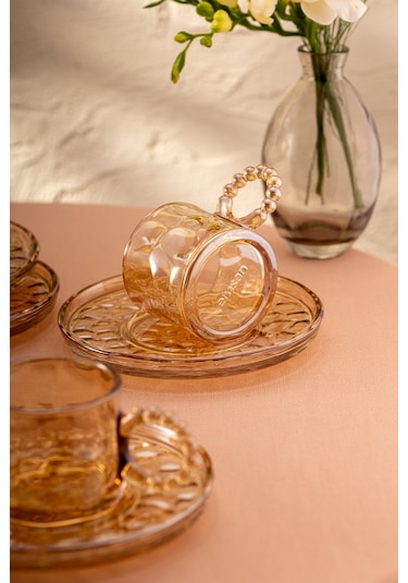 Emsan Çifte Kavrulmuş 100 Ml 6'lı Kahve Fincan Takımı Kahverengi