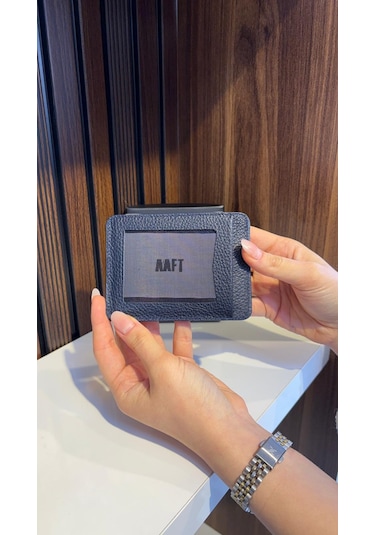 Mft Leather Hakiki Deri Mıknatıslı Kartlık Mona 1103 Lacivert