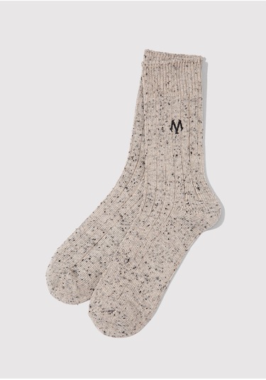 Mavi - M Logo Nakışlı Ekru Bot Çorabı 0911615-70007 Ekru
