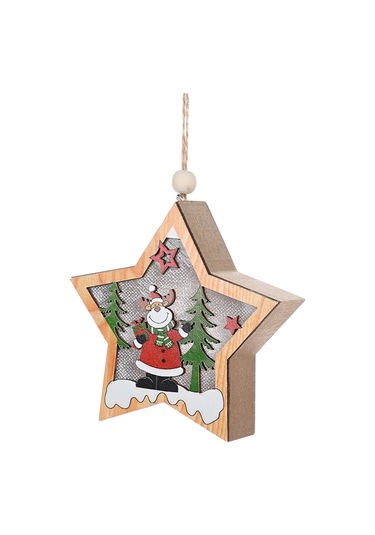 Monyee Led Işıklı Ahşap Yıldız Asağı - Ev Dekorasyonu, Yumuşak Işık, Pratik Ve Yenilikçi Tasarım