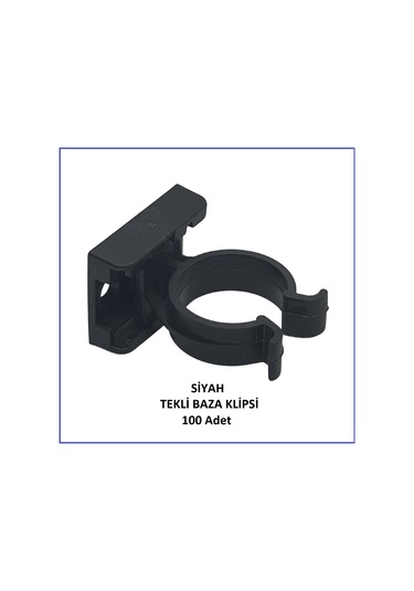 Baza Klipsi, Tekli, Siyah 100 Adet