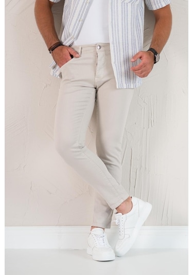 Fbı Skinny Slimfit Dar Paça Bilekten Pamuklu Kot Pantolon