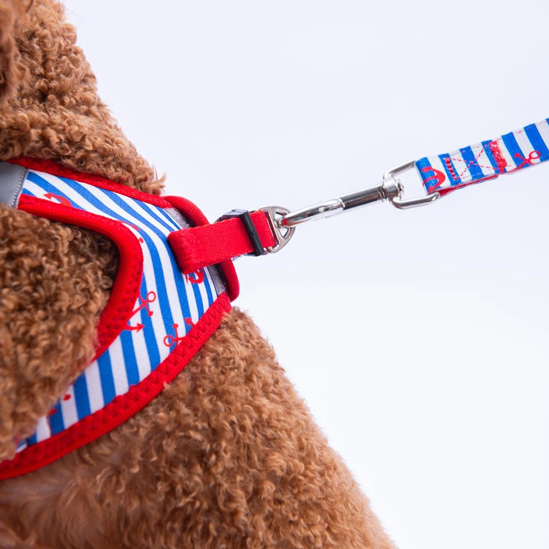 Sailor Mates Göğüs Tasması Ve Sevk Kayışı Tasma Seti Çapa Kedi Köpek Göğüs Tasması Seti Kırmızı