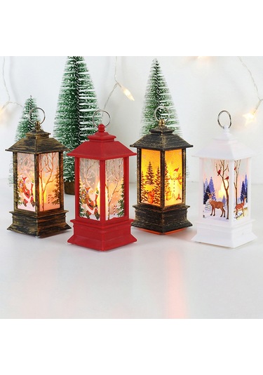 Teltree Küçük Boy Bronz Noel Baba Desenli Plastik Masaüstü Aydınlatma Ve Dekorasyon, Ag13 Pil Dahil Noel Işığı Diğer