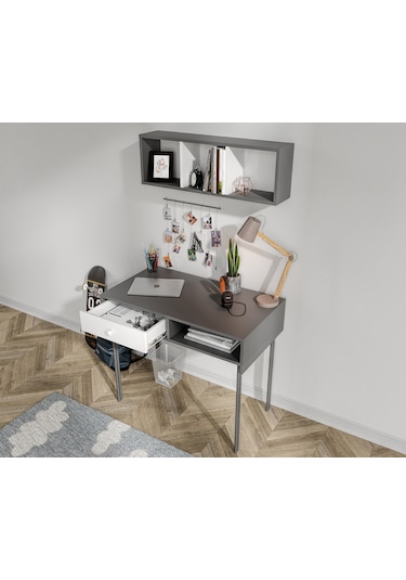 Major Antrasit Çalışma Masası Ve Üst Modül