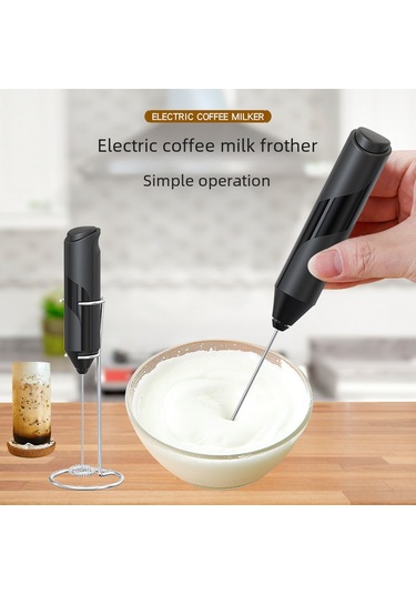 Yifomall Pilli Elektrikli Çırpıcı: Paslanmaz Çelik Vana, Kahve Köpükü Ve Krema Hazırlama, Standlı, Renkli Kutuda Ev Ve Pastane Kullanıma Uygun Diğer