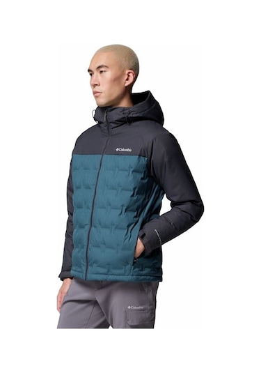 Columbia Grand Trek Iıı Down Kapüşonlu Erkek Kaz Tüyü Mont Erkek Mavi Wm7857-429 Mavi