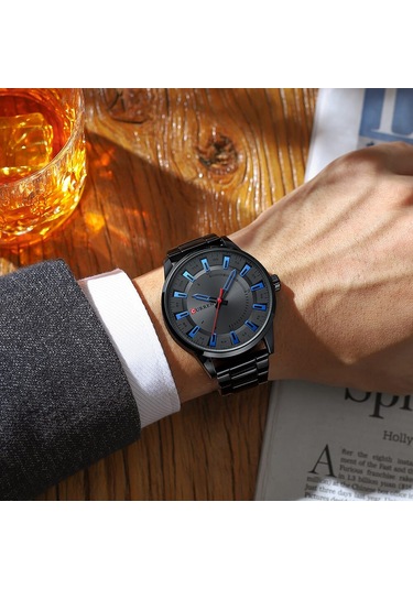 Curren M8406 Quartz Kol Saati-orjinal Kutusunda Gri Siyah