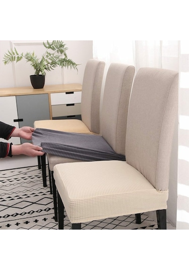 Örme Yastıklı Sandalye Minderi Kılıfı Mor Mor